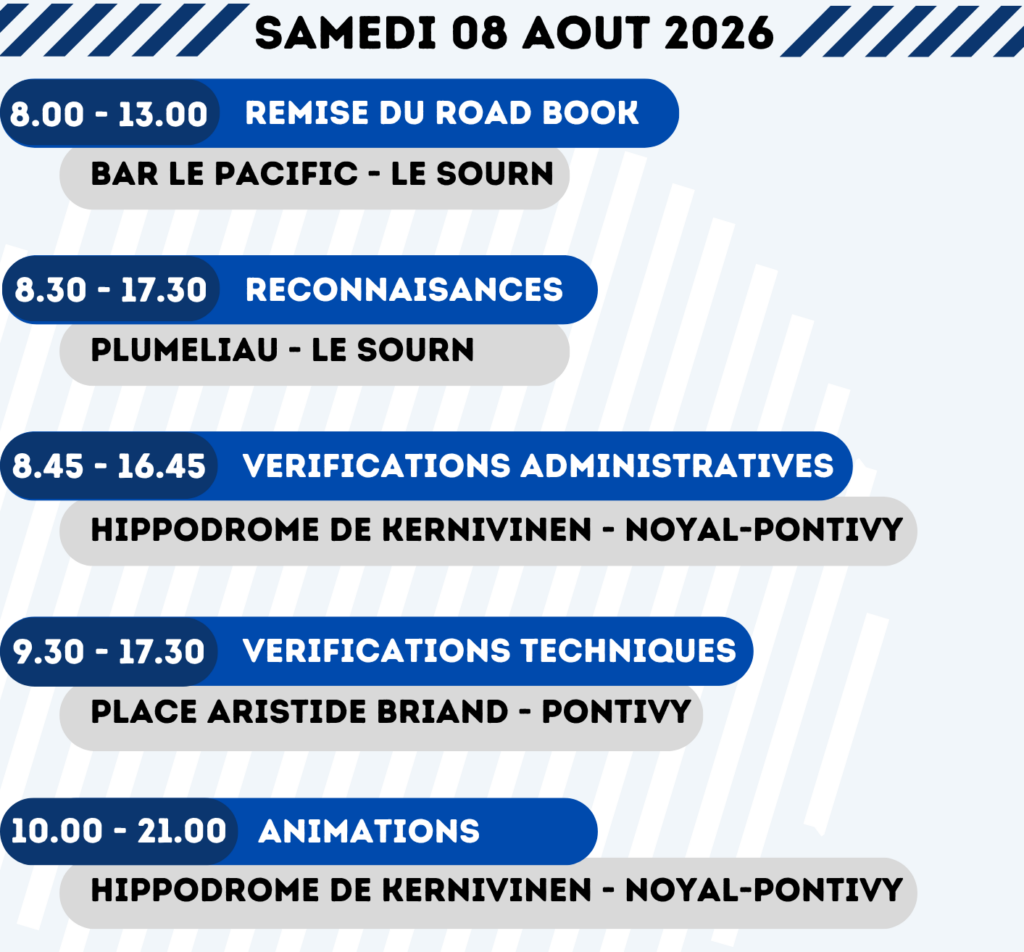 Programme 08 août