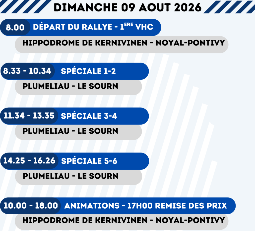 Programme 9 août